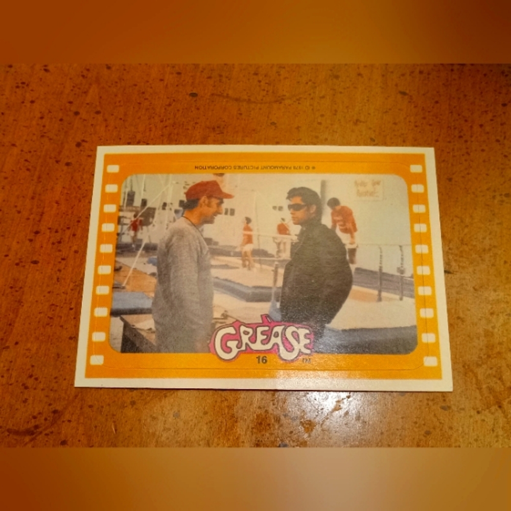 Grease 1978 Sticker/ Trading Card #16